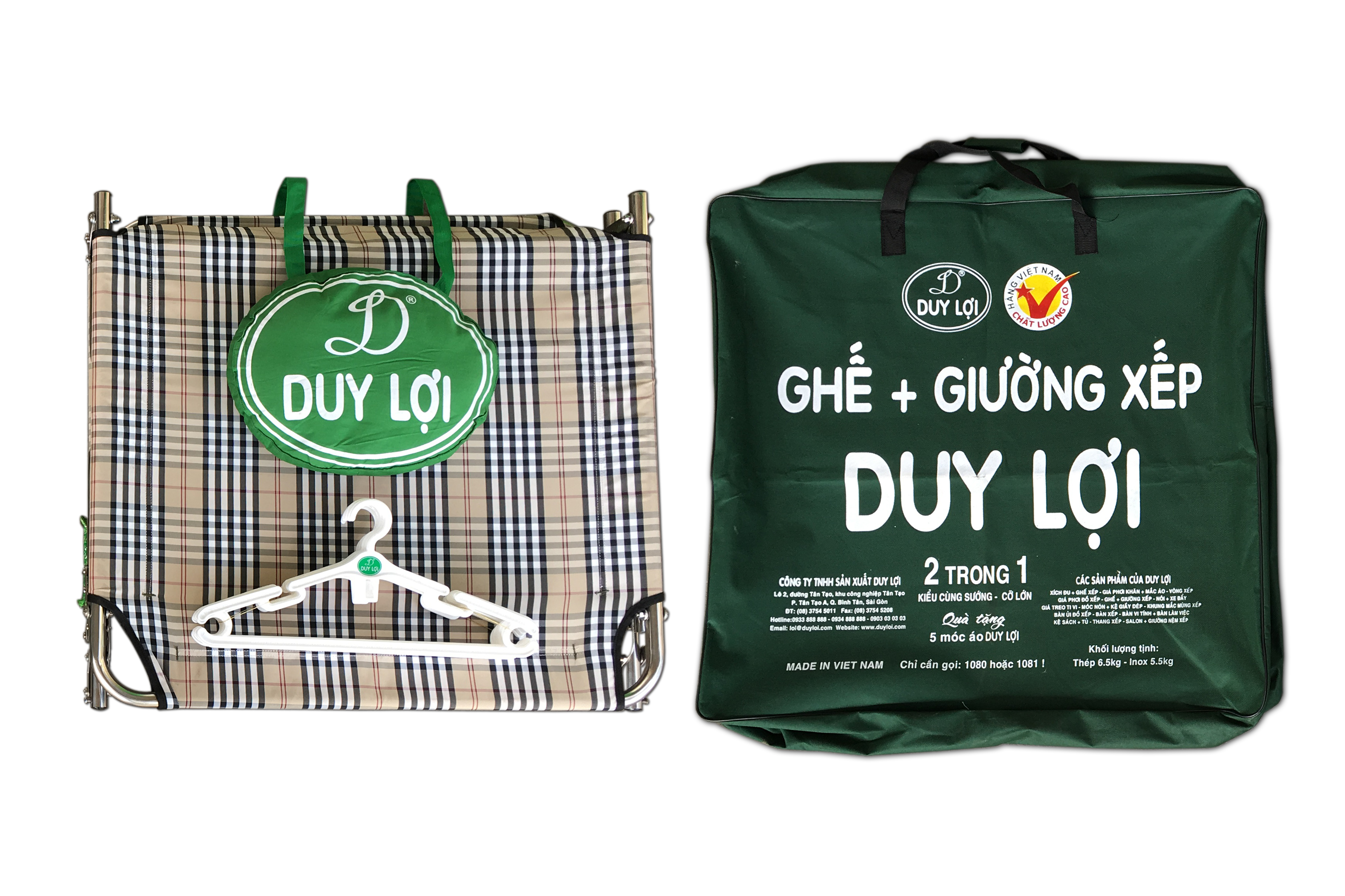 Giường Ghế Xếp Kiểu Cùng Sướng - INOX Đại